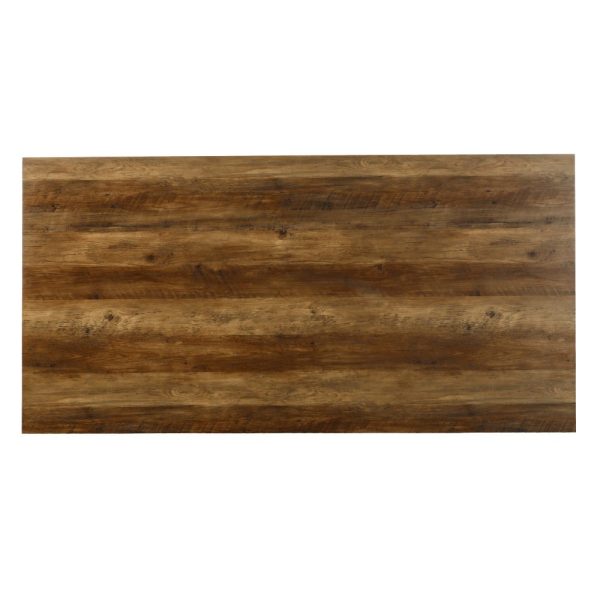 Mesa comedor negro-marrón metal / mdf 180 x 93 x 75 cm