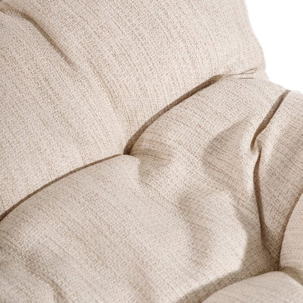 Sillón natural-negro fibra natural 76 x 76 x 87 cm