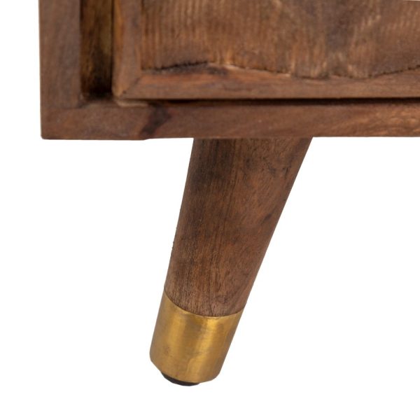 Armario marrón madera de mango 88 x 37 x 109 cm