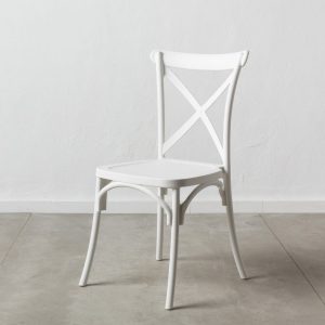 Silla Blanco Polipropileno 48,50 X 43 X 91 Cm Silla Blanco Polipropileno 48,50 X 43 X 91 Cm