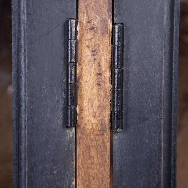 Aparador negro-natural madera de mango 160 x 35 x 71 cm