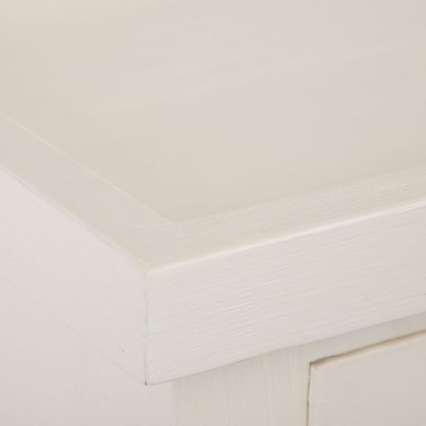 Mesa auxiliar blanco roto madera mindi 72 x 47 x 77 cm