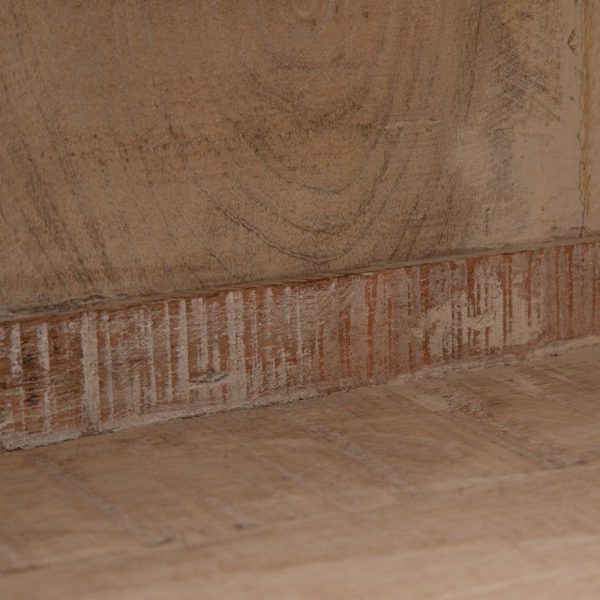 Vitrina blanco rozado madera de mango 120 x 40 x 194 cm