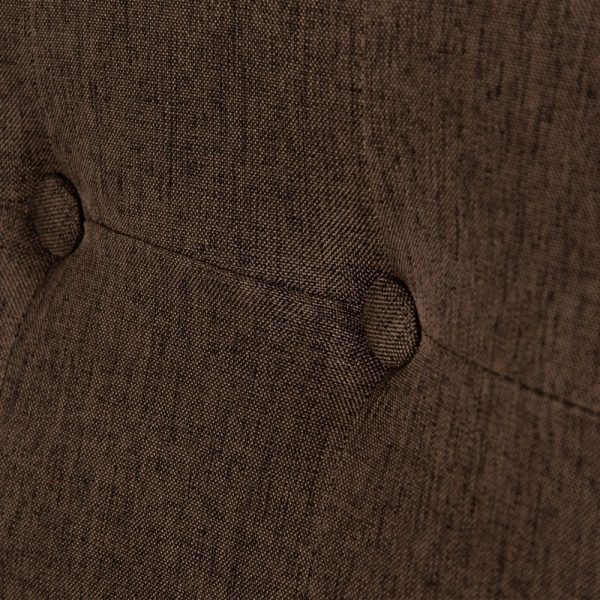 Silla capitone marrón tejido-madera 47 x 52 x 92 cm