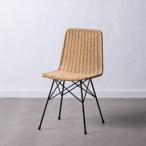 Silla Natural-Negro Pp/Metal Salón 45 X 41 X 83 Cm Silla Natural-Negro Pp/Metal Salón 45 X 41 X 83 Cm