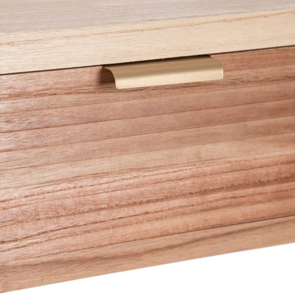 Consola natural madera-ratán salón 80 x 40 x 78 cm