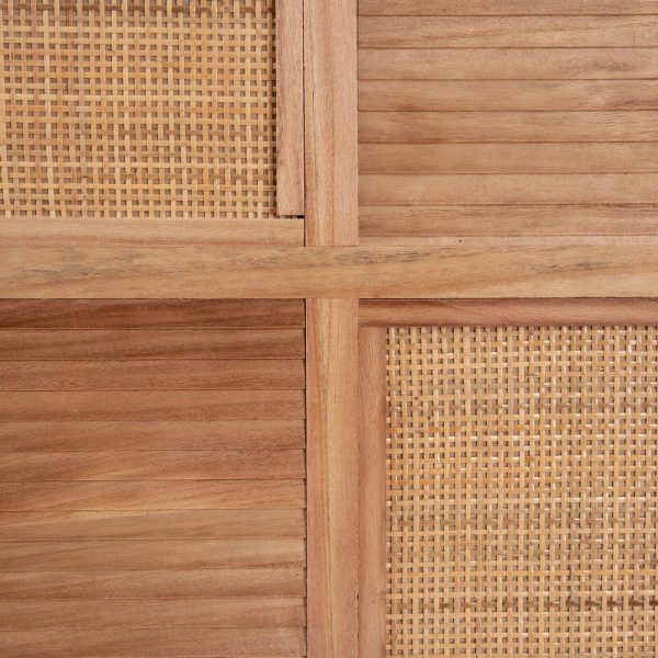Cabecero 150cm natural madera-ratán 160 x 3,50 x 120 cm