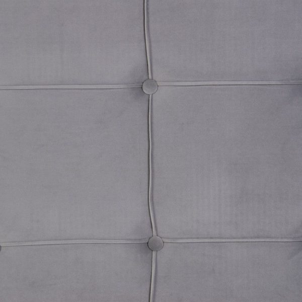 Cabecero gris tejido dormitorio 180 x 7 x 64 cm