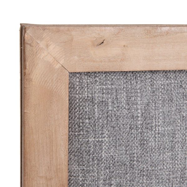 Silla gris madera / tejido salón 45 x 53 x 95 cm