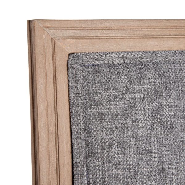 Silla gris madera / tejido salón 45 x 53 x 95 cm