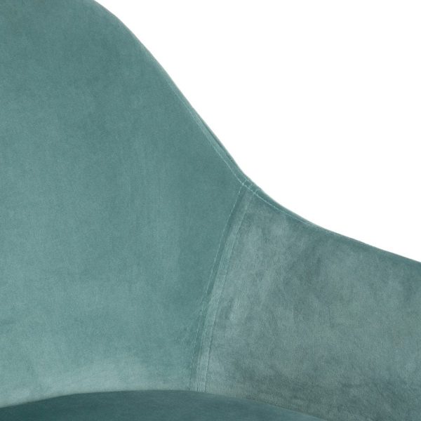 Silla verde tejido-metal salón 57,50 x 53 x 84,50 cm