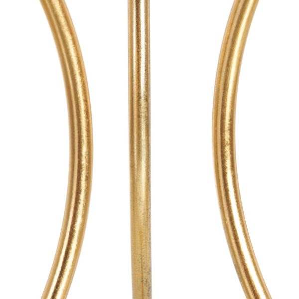 Mesita oro metal-cristal decoración 51 x 51 x 63 cm
