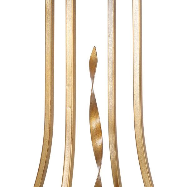 Mesita oro metal-cristal decoración 48,50 x 48,50 x 60,50 cm