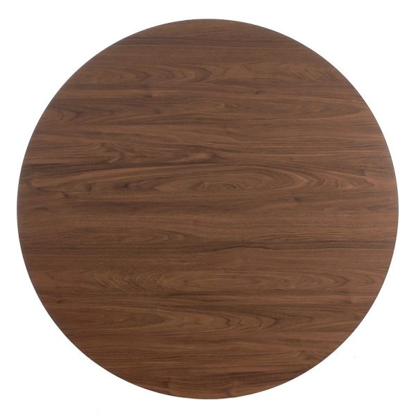 Mesa comedor marrón-negro dm-metal 120 x 120 x 76 cm
