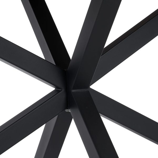 Mesa comedor marrón-negro dm-metal 160 x 90 x 76 cm