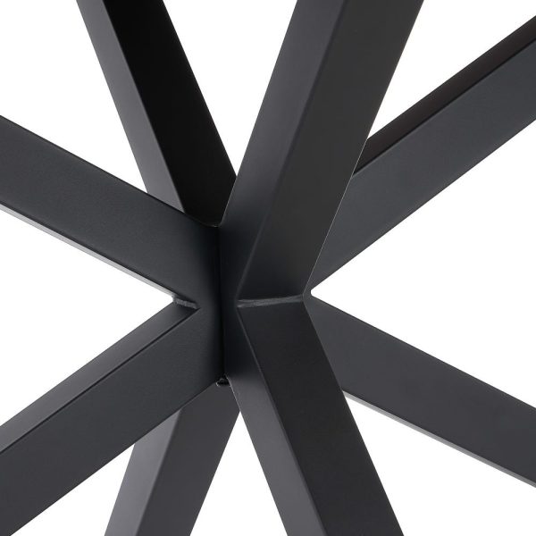 Mesa comedor marrón-negro dm-metal 180 x 90 x 76 cm