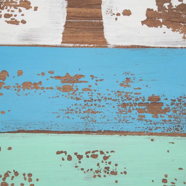 Aparador marrón-azul madera / metal 120 x 40 x 80 cm