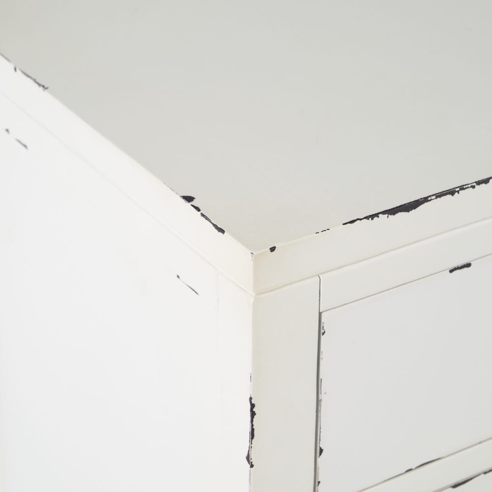 Mueble recibidor blanco rozado 70 x 36 x 100 cm - Muebles Orencio - Ixia