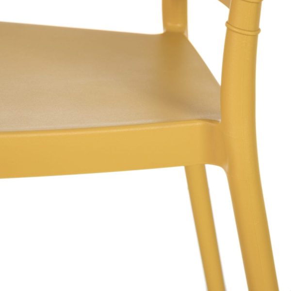 Silla amarillo polipropileno 44,50 x 52,50 x 90 cm