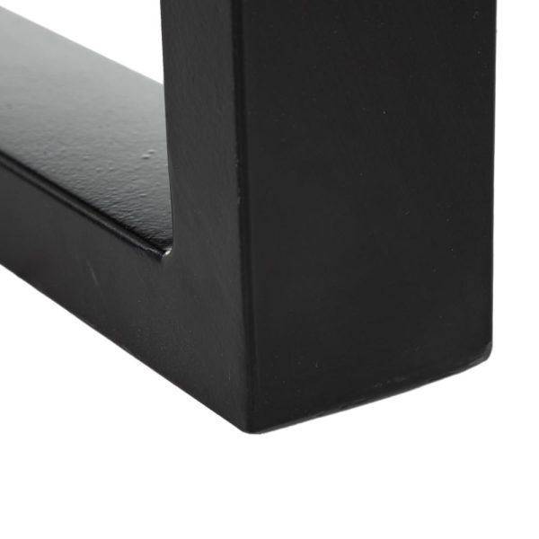 Mesa comedor natural-negro 160 x 80 x 76 cm