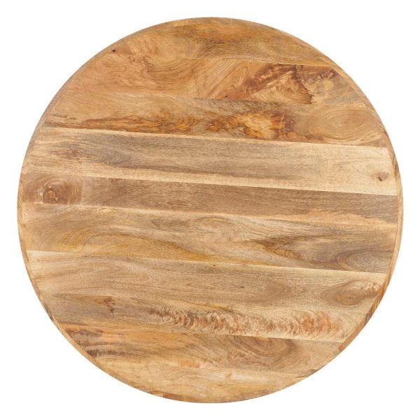 Mesa centro natural madera de mango 116,50 x 116,50 x 46 cm