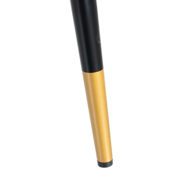 Silla terciopelo negro tejido-metal 45 x 50 x 86 cm