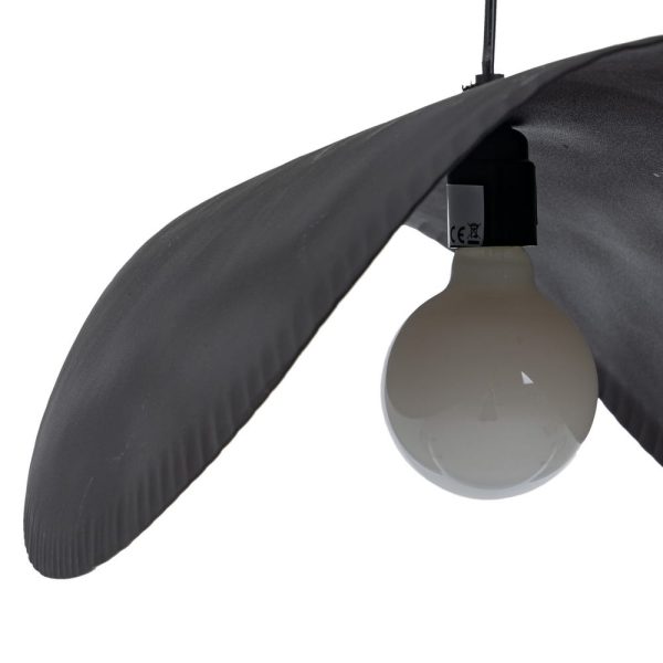Lámpara techo negro aluminio iluminación 62 x 34 x 30 cm