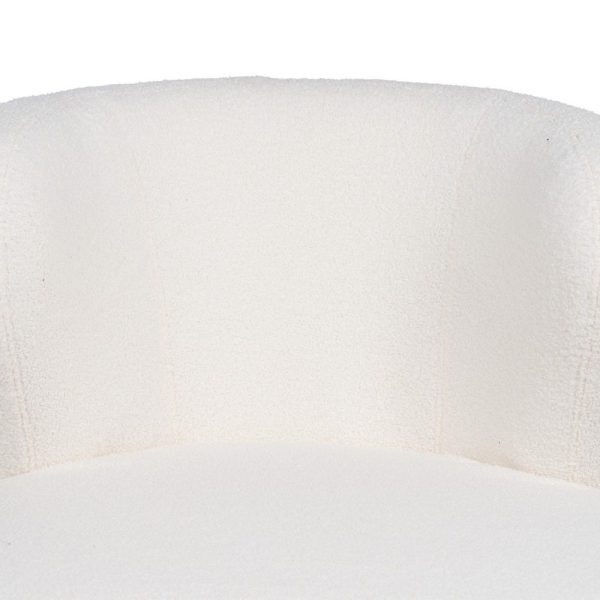 Sillón blanco madera de caucho salón 72 x 78 x 82 cm