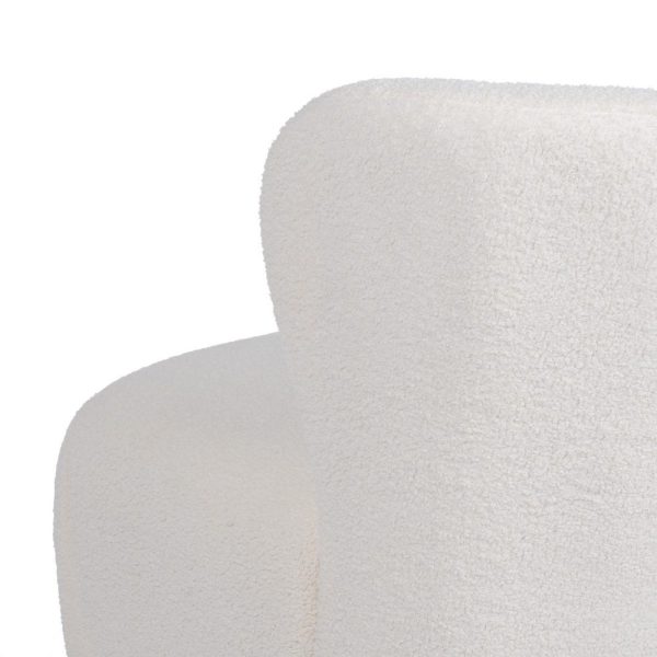 Sillón blanco madera de caucho salón 72 x 78 x 82 cm