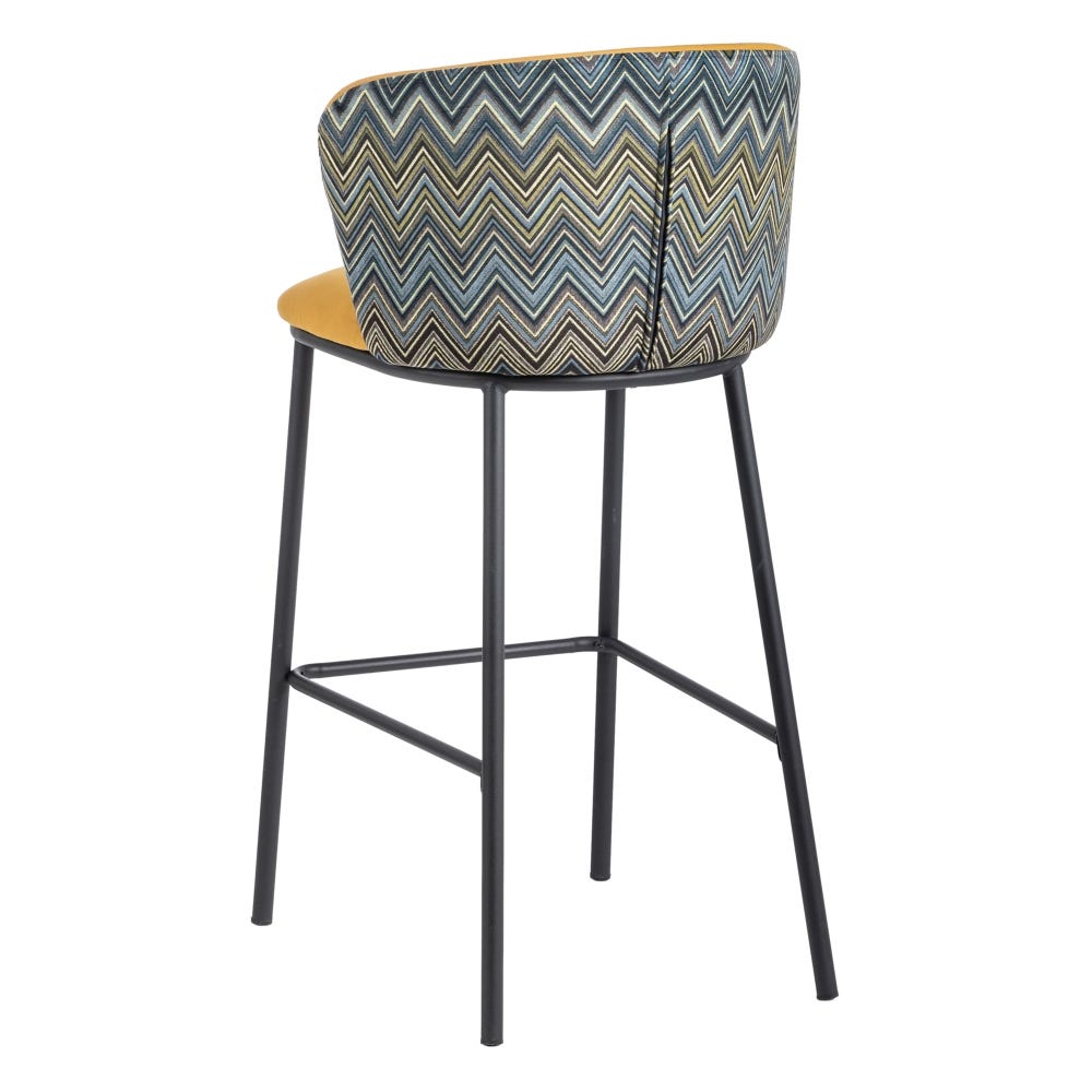 Taburete Geométrico Mostaza Tejido-Metal 53 X 54 X 98 Cm Taburete Geométrico Mostaza Tejido-Metal 53 X 54 X 98 Cm