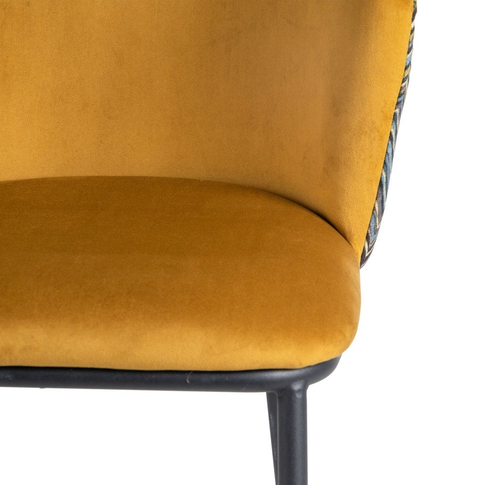 Taburete Geométrico Mostaza Tejido-Metal 53 X 54 X 98 Cm Taburete Geométrico Mostaza Tejido-Metal 53 X 54 X 98 Cm