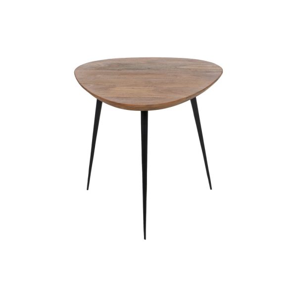 S/3 mesa centro natural madera-metal 86 x 81 x 43 cm