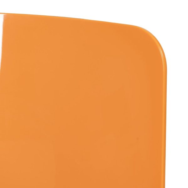 Silla naranja metal/abs salón 43,50 x 50 x 83 cm