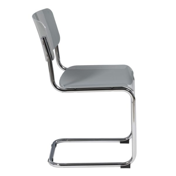 Silla gris metal/abs salón 43,50 x 50 x 83 cm