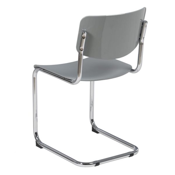 Silla gris metal/abs salón 43,50 x 50 x 83 cm