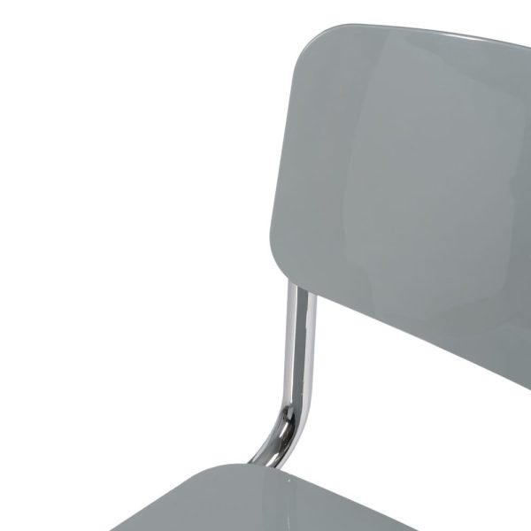 Silla gris metal/abs salón 43,50 x 50 x 83 cm