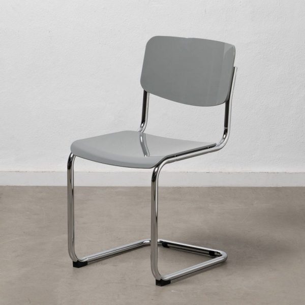 Silla gris metal/abs salón 43,50 x 50 x 83 cm