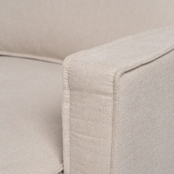 Sofá chaise longue izq./dcha. beige 235 x 155 x 87 cm