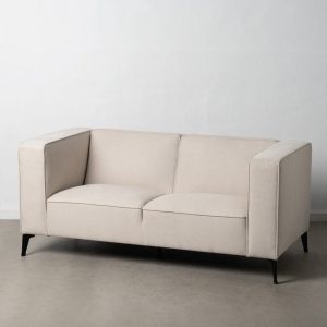  Nigwedete Sofá de dos plazas moderno de 60 pulgadas de ancho,  sofá de tela de cachemira con 2 cojines, sofá tapizado con pies de metal  dorado, sala de estar pequeña y