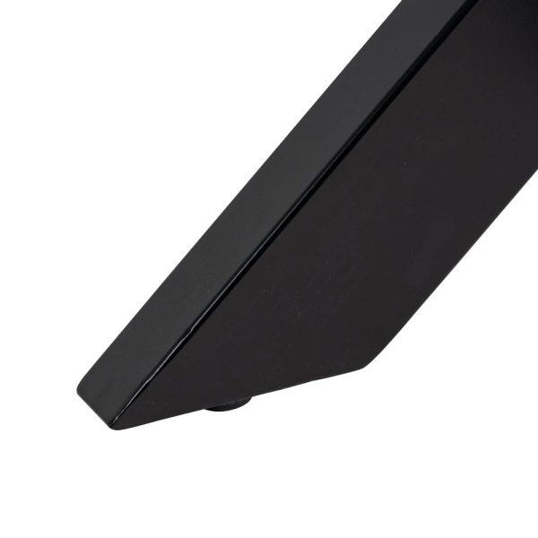 Mesa comedor natural-negro madera-hierro 130 x 130 x 77 cm