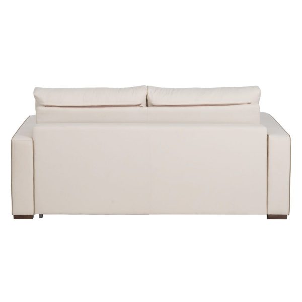 Sofá-cama crema tejido salón 195 x 95 x 88 cm