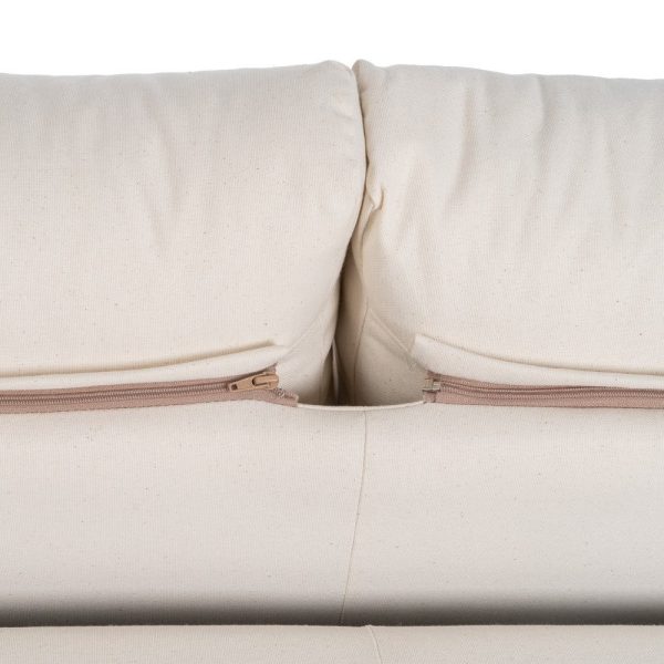 Sofá-cama crema tejido salón 195 x 95 x 88 cm