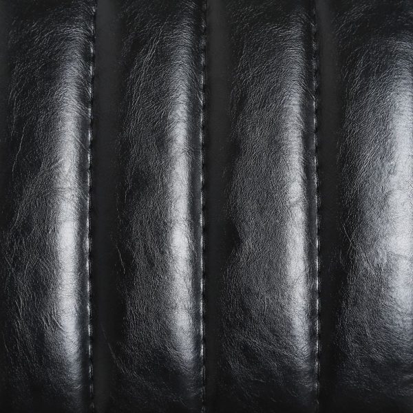 Taburete negro-oro pu/metal salón 42 x 49 x 88 cm