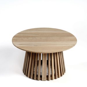 Mesa de centro de exterior con pata central palillería 65