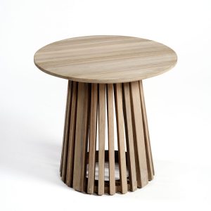 Mesa auxiliar de exterior teca pie de palillería 45