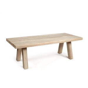 Mesa de comedor rectangular de madera de teca para exterior 300 Mesa de comedor rectangular de madera de teca para exterior 300