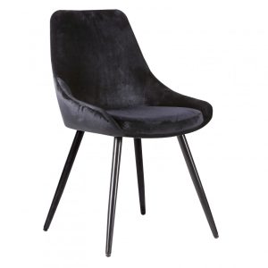 Silla terciopelo negro