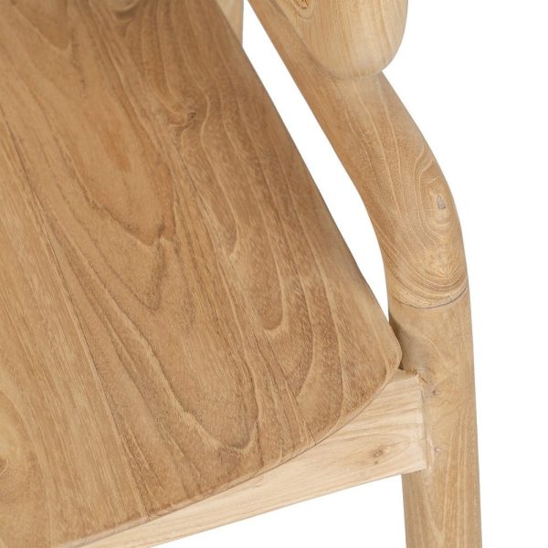 Silla natural madera de teca salón 65 x 64 x 80 cm