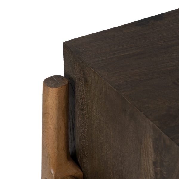 Aparador natural-marrón madera de mango 158 x 40 x 80 cm