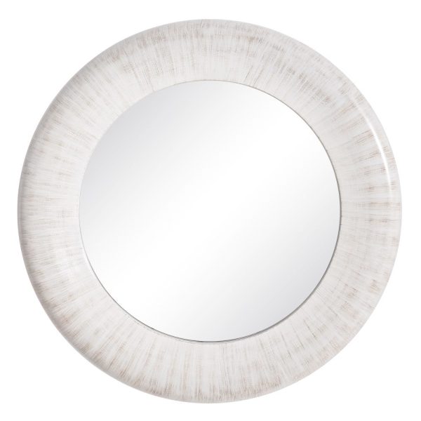 Espejo blanco rozado pu/cristal 127 x 7 x 127 cm